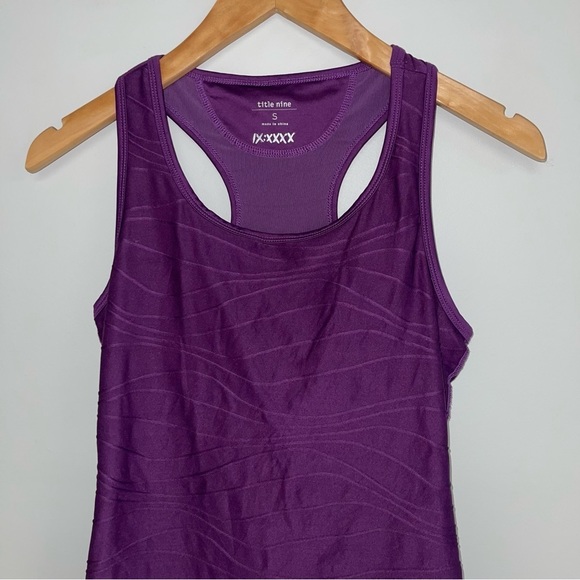 Title Nine Tankini Top Women's Size Small Purple Racerback Tank Textured IX:XXXX - Picture 2 of 8